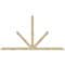 Ekena Millwork Saratoga Rough Sawn Timber Gable Bracket, Douglas Fir, 108"W x 58"H x 4"D x 4"F, 13/12 Pitch GBW108X58X0404SAR00RDF - alternate 1